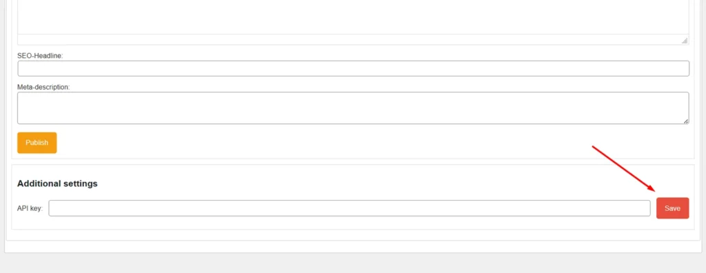Screenshot of plugin interface showing cybersecurity blog post creation settings with start button highlighted.